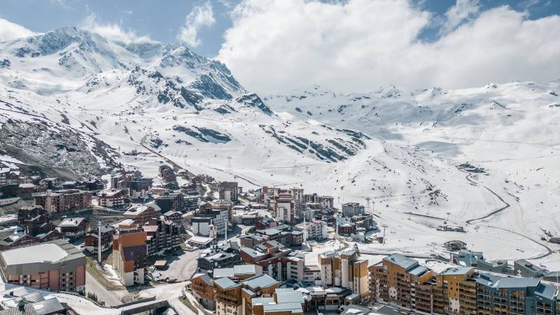 station de ski Val Thorens vue depuis le chalet Rosael